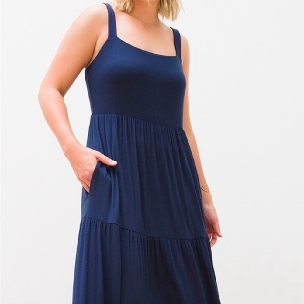 NWT Soma Navy Trapeze Maxi Bra Dress 💙